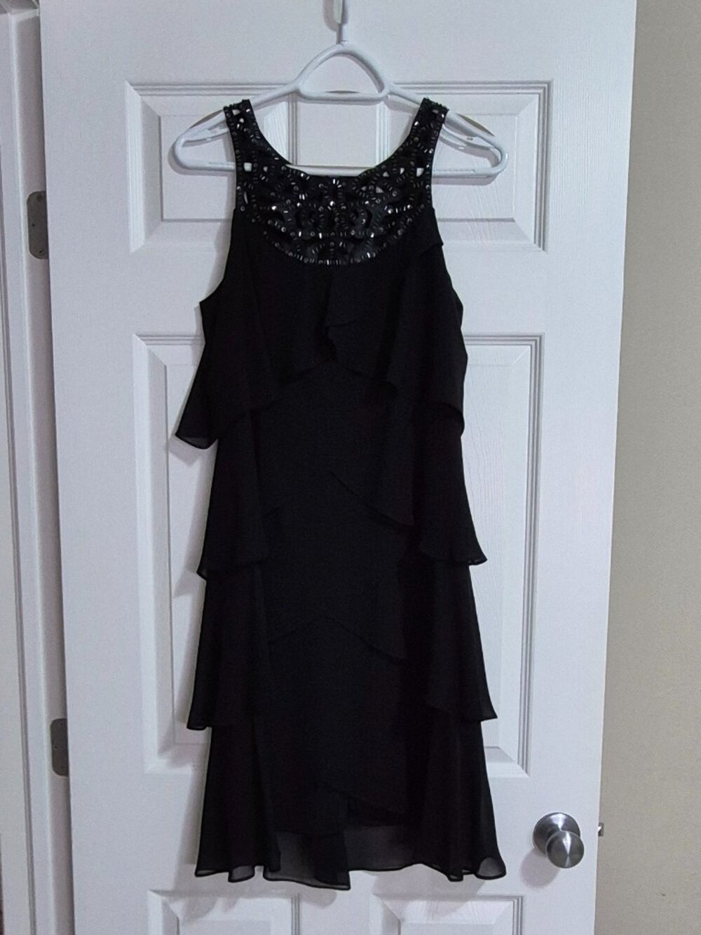 Laura Black Chiffon Cocktail Dress